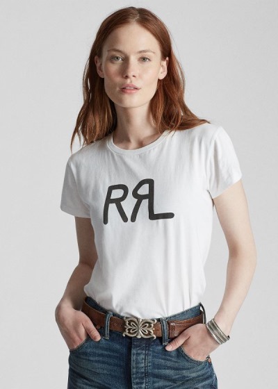 Playeras Ralph Lauren Mujer Blancos - Cotton Jersey Graphic - GYMLE9651